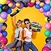 TOTITOM 2 Pieces Inflatable Radio Boombox Iron Mobile Phone Props, for 80s 90s Party Decorations Hip Hop Theme Birthdays Party Supplies(Black+Inflatable Radio)
