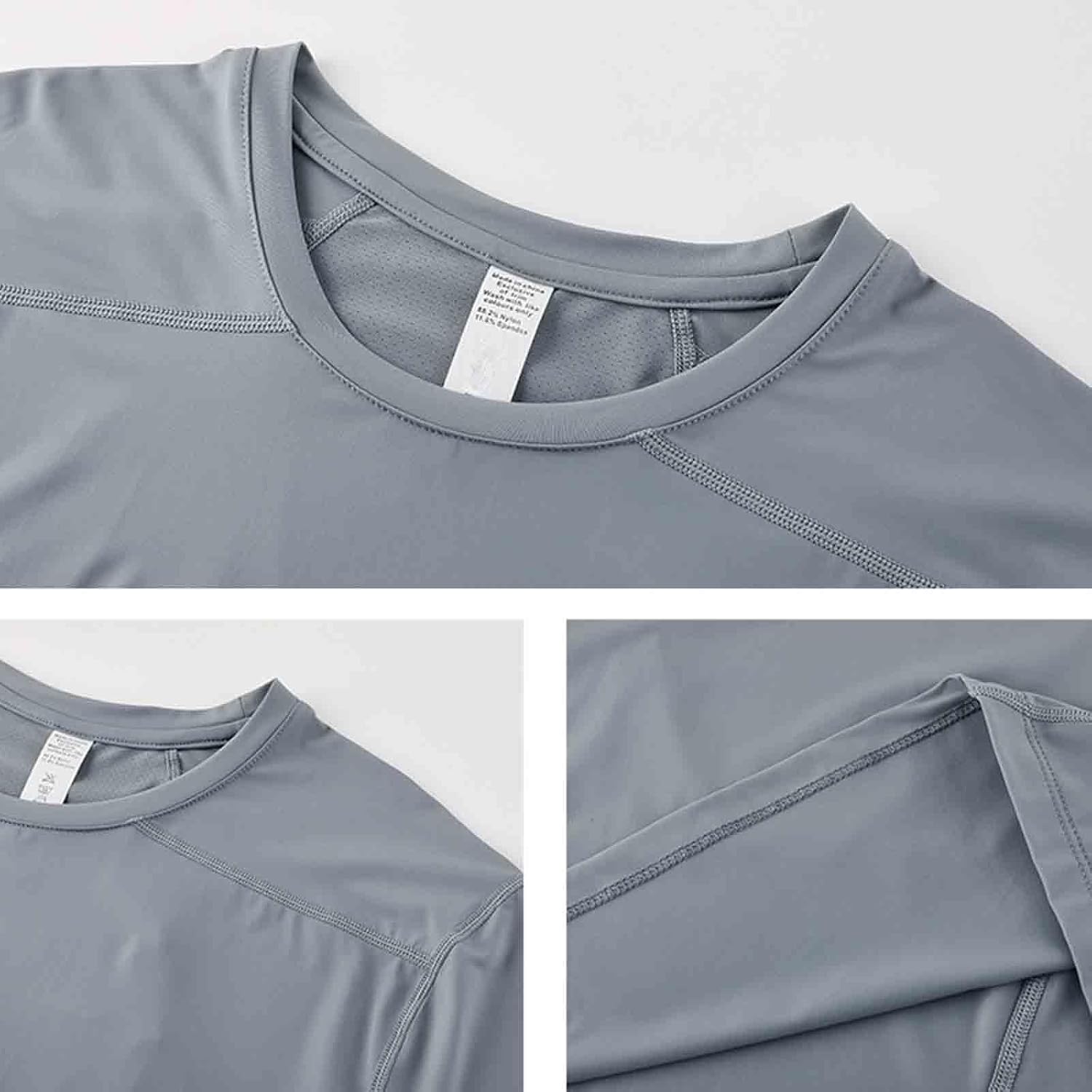 Unisex Quick Dry Ice Silk Athletic T-Shirts Men Women Athletic Short Sleeve Moisture Wicking Tee for Running Training