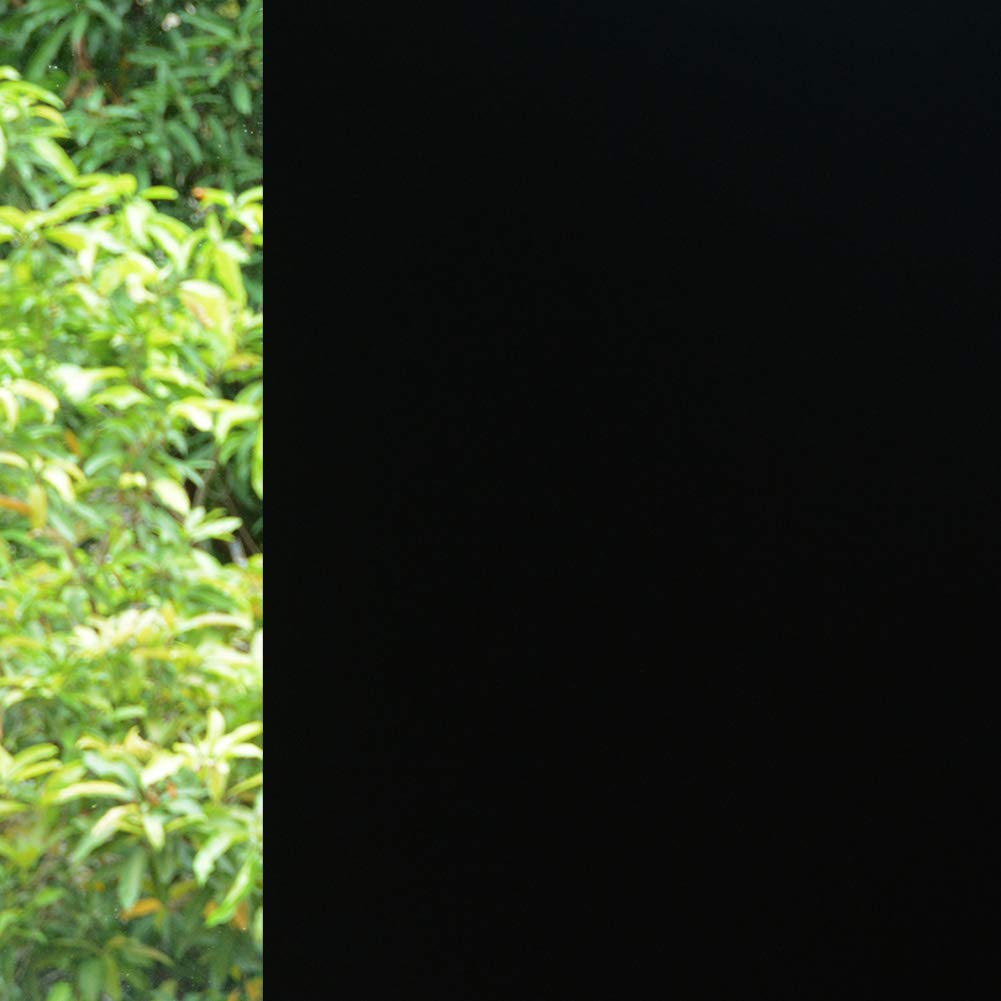 VSUDO 1 Roll 17.7" by 78.7" Static Cling Blackout Window Film for Privacy, Frosted Black Pattern Window Tint for Home, Window Glass Sticker for Office (9.68 Sq. Ft Total)