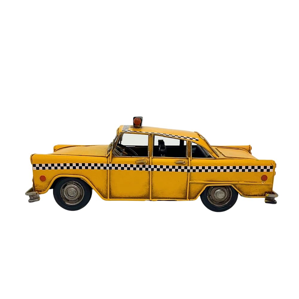 Carousel Home Rétro Vintage New York City Taxi Yellow Cab Tin Modèle