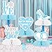 Sursurprise 8Pcs Winter Bridal Shower Honeycomb Centerpieces, Snow in Love Bachelorette Diamond Ring Table Centerpieces Decoration, Winter Up to Snow Good Wedding Engagement Table Decor