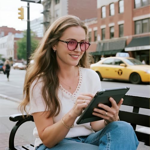 Image of Blue Light Glasses for Woman, AR Coating, Sleep Computer Gaming Glasses, Anti Eyestrain and UV Glare Protection