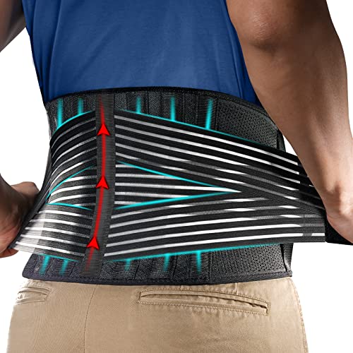 FEATOL Air Mesh Back Brace for Women & Men, Back Braces for Lower Back Pain Relief, Breathable Lower Back Support Belt for Herniated Disc, Sciatica, Scoliosis Pain Relief(M)â€¦