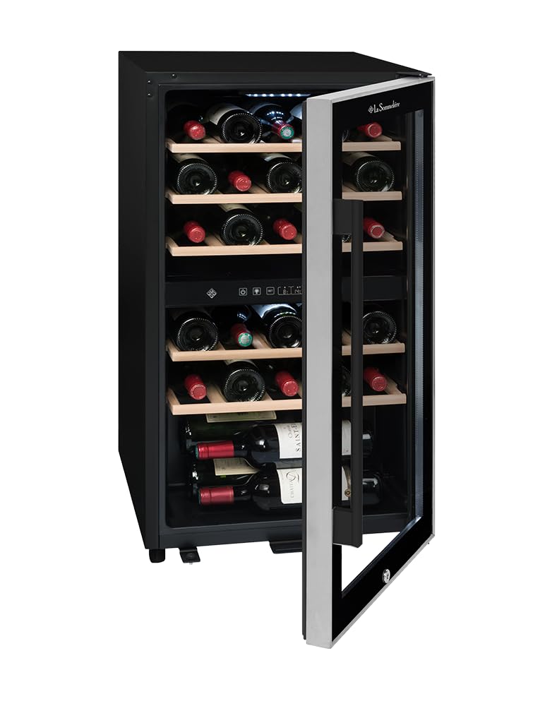 La Sommeliere Weinkühlschrank ECS51.2Z 49 Flaschen 2 Zonen Glastür UV-undurchlässig 5°C bis 20°C freistehend