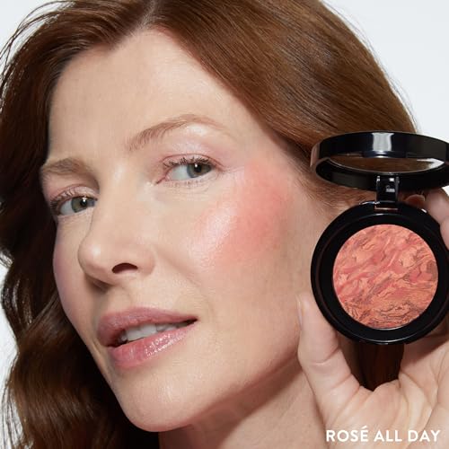 Image of LAURA GELLER NEW YORK Baked Blush-n-Brighten for Mature Skin - 12 Rose All Day - Powder Blush Won't Settle into Fine Lines - Buildable Natural Finish - Longlasting Formula - Made in Italy​