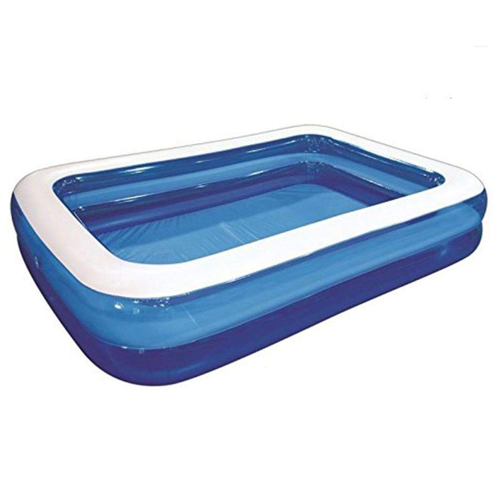 Hillington 8.5ft Inflatable Swimming Pool - Outdoor Paddling Pool for Kids and Adults - Quick Set Rectangular Inflatable Pool Garden with Durable Vinyl, Fast Inflation, Safety Valve, Hose Adaptor