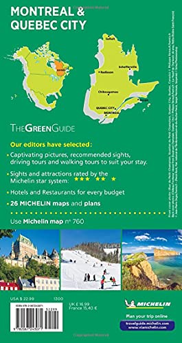 Michelin Green Guide Montreal & Quebec City: (Travel Guide) #TOP1