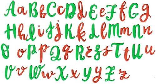 Miniatura 10 de 26 troqueles de corte de letras mayúsculas, minúsculas, 26 troquelados del alfabeto, plantillas de metal en relieve, molde de plantilla para