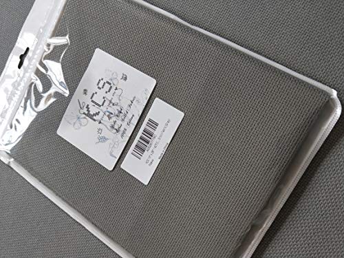 Image of 19 inch x 28 inch 14CT Counted Cotton Aida Cloth Cross Stitch Fabric (Dark Grey)