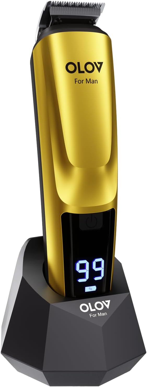 – Beard Trimmer, 21 Piece Mens Grooming Kit and Hair Clipper, Cordless Rechargeable Electric Razor Beard, Face, Nose, Hair Trimmer, Gold