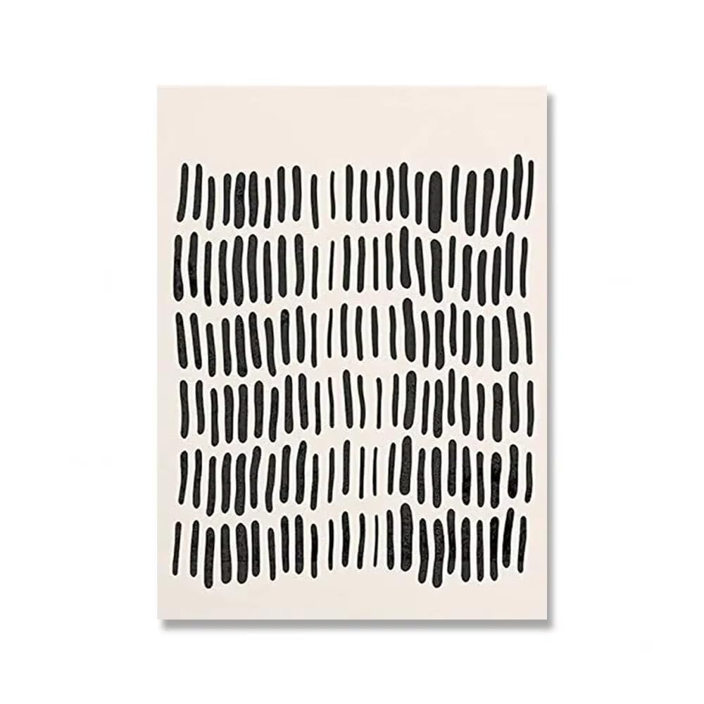 DFZEWKI Modern Abstract Wall Art Mid Century Geometric Black Arches Hd Canvas Print Poster Home Living Room Bedroom Decoration(40x50cm(16x20in)/No frame)