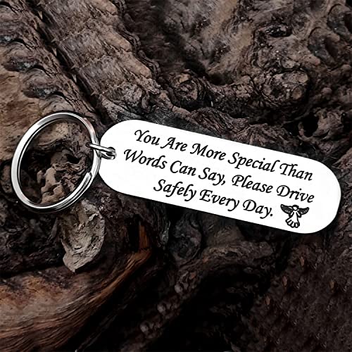 Image of Customize Personalized Laser engraved Drive Safe Keychain Gifts for Husband Dad Boyfriend Valentines Day Father's day Birthday