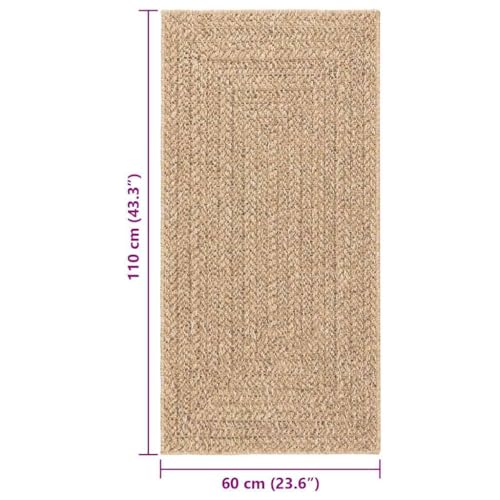 Tapis d'extérieur ZIZUR aspect jute résistant eau et poussière - 6