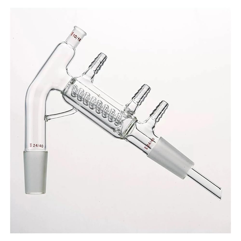 Destilador de vidrio borosilicato, condensador, cabezal destilación recorrido corto Equipamiento de laboratorio