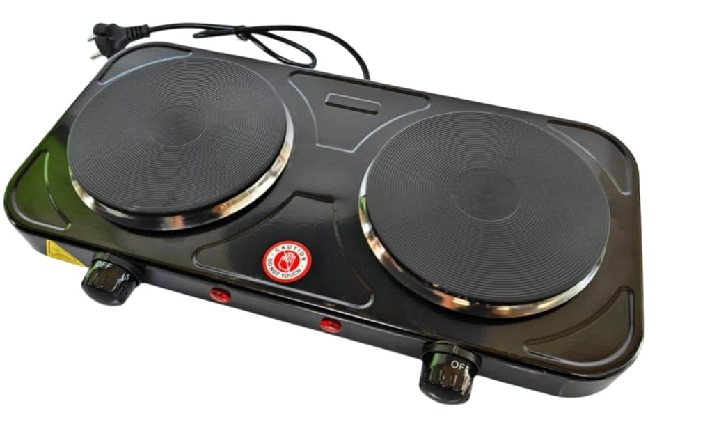 Shoppers Hub PNQ Electric Burnomatic Double Hot Plate Burner � Portable Coffee Decanter Warmer, Fast Heating, Adjustable Temperature, Heavy-Duty Commercial & Home Use, Compact & Durable.-image-47