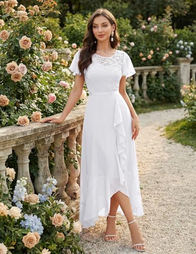 Image of BeryLove Formal Dresses for Women 2026 Wedding Guest with Slit Cocktail Elegant Lace Long Prom Dress