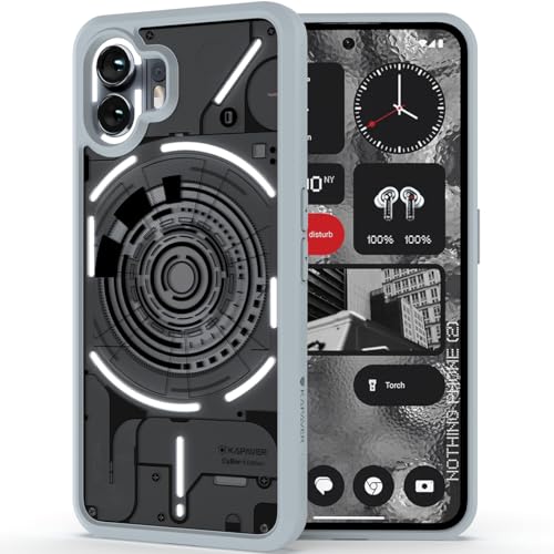 KAPAVER Back Cover Case Compatible with Nothing Phone 2 5G (PC+TPU) (Cyber-i Edition 01-Gray)