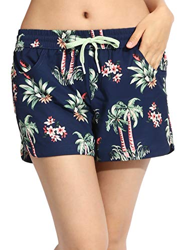 Image of Womens Swim Shorts UPF50+ Board Shorts Quick Dry Beach Shorts Drawstring Sports Summer Bottom