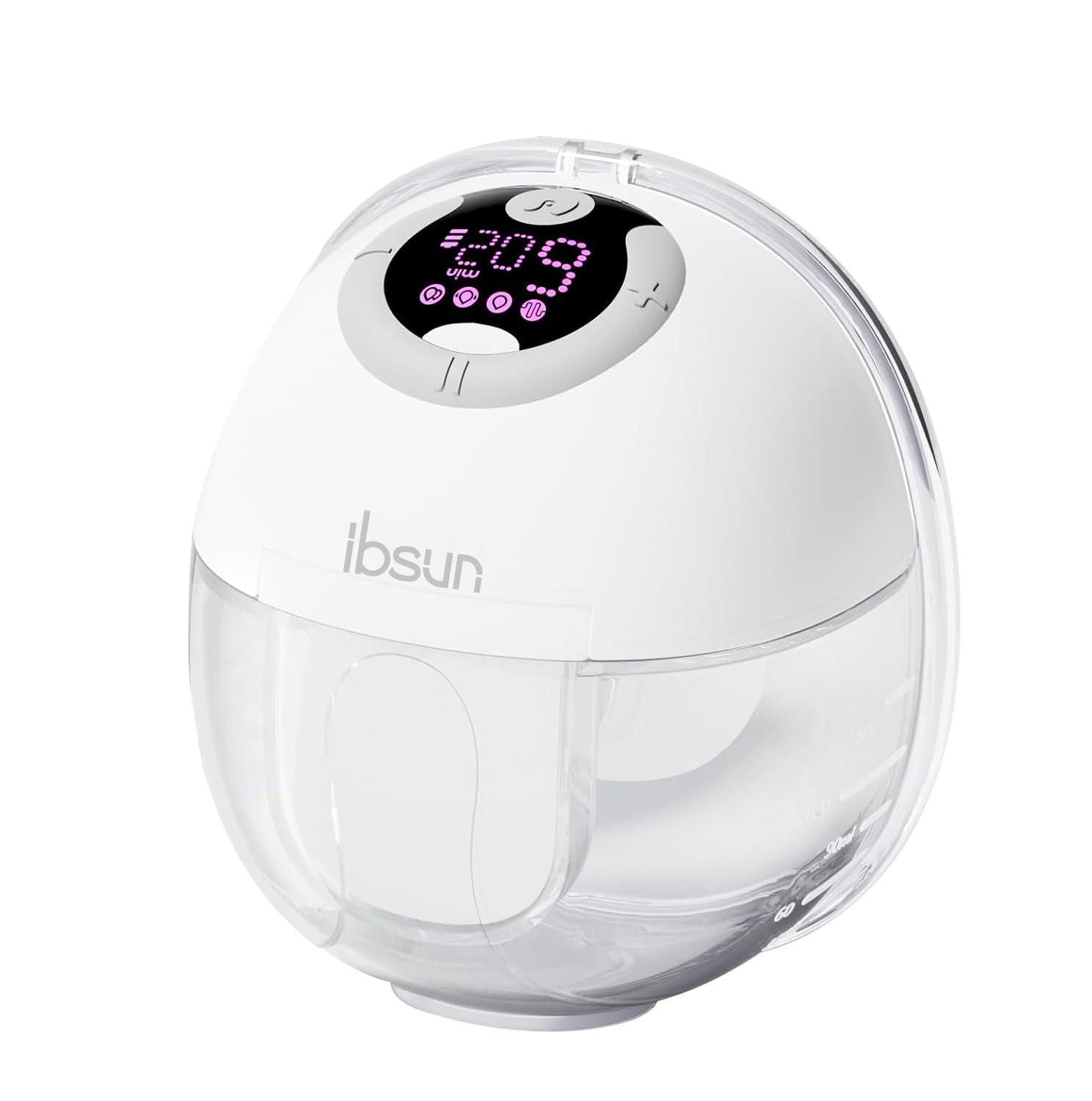 ibsun Breast Pump, Hands Free Electric Wearable Breast Pump with 4 Mode, LCD Display, 19/21mm Silicone valve, 1 Pack