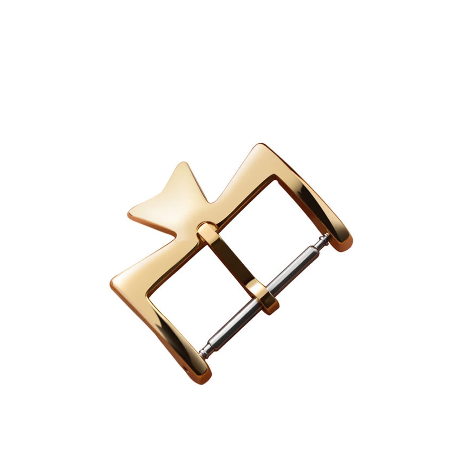 NIBOTT Stainless Steel Watch Clasp Fit For VC Fit For Vacheron Watch Strap Buckles Constantin 16MM 18MM Silvery Golden Rose Gold Metal Pin Clasp(Gold,16mm)
