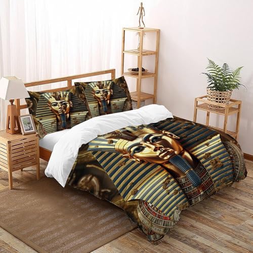 Housse de couette Egyptian Pyramids 260x220 parure lit 2 pièces