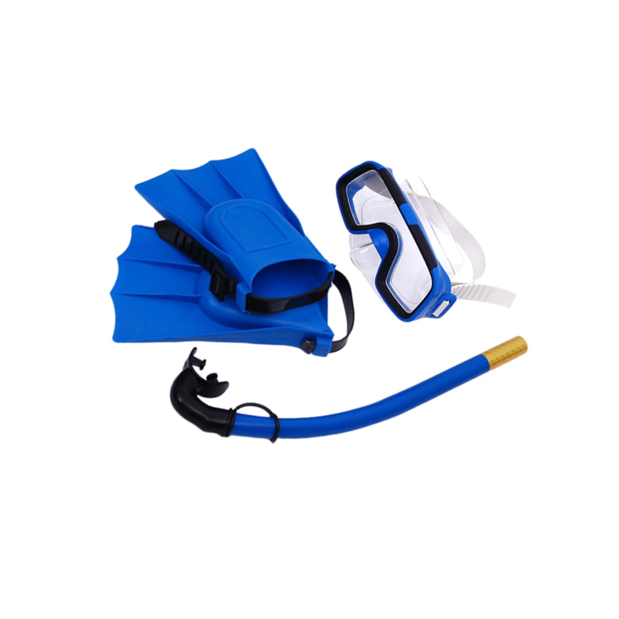 BESPORTBLE Complete Snorkeling Set Mask Goggles Fins Kids Diving Gear Snorkeling Fins Non-Slip Sole Size 25-30