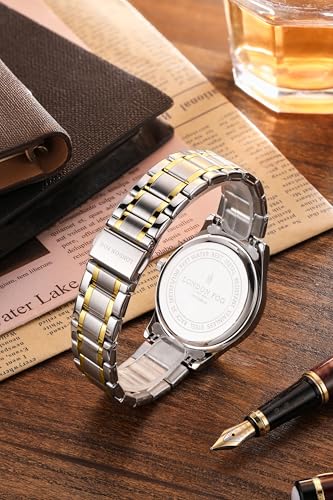 Image of London Fog Carnaby Collection Analog Watch for Men with Round Dial, Day & Date Display, Quartz Movement, Stainless Steel Strap & Water Resistant - LFM10008