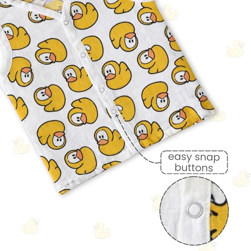 Image of The Boo Boo Club Organic Cotton Baby Jhabla | Pack of 4 Newborn Sleeveless Jabla | Infant Summer Wear | Soft & Breathable Muslin Fabric | Easy Button Closure Vest