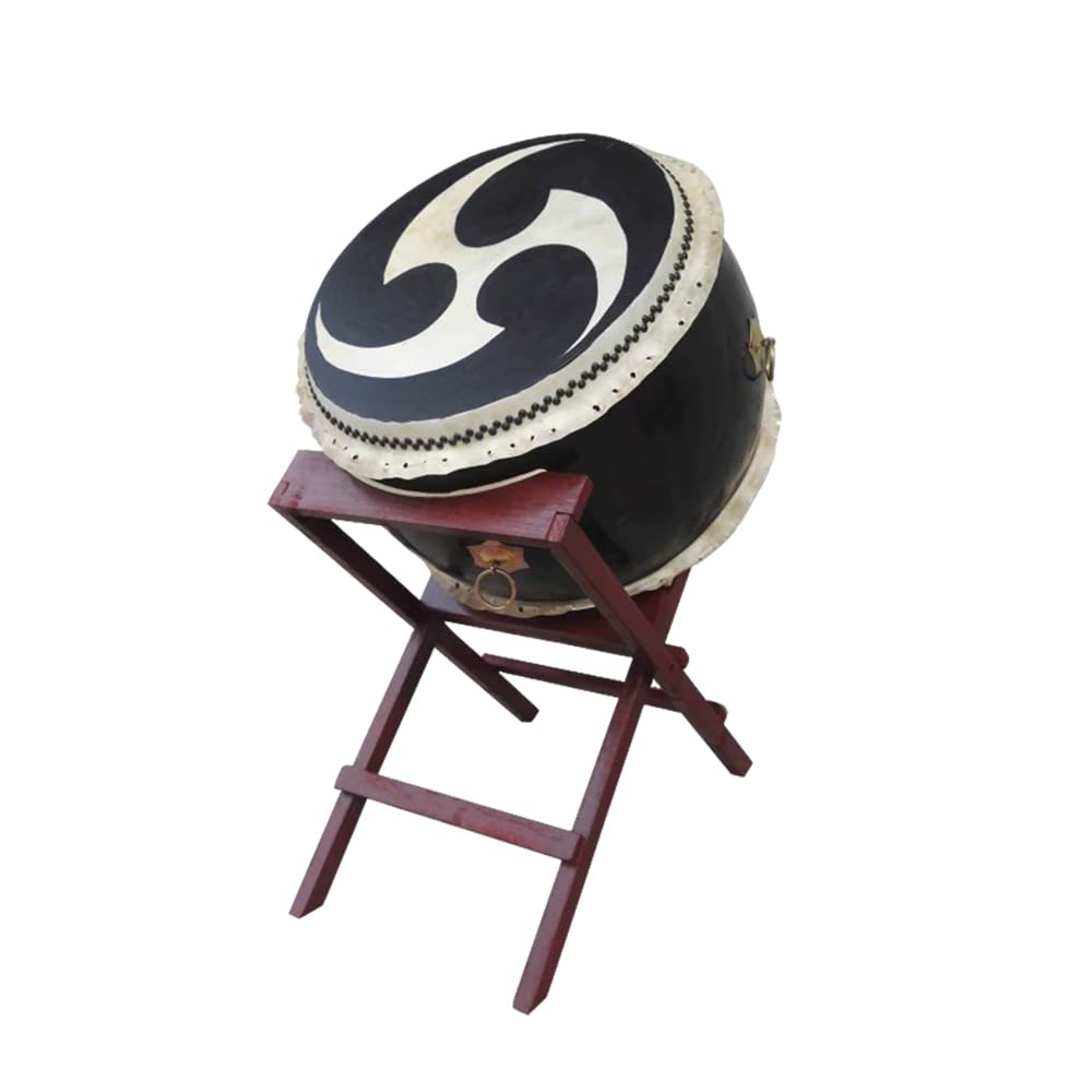 Tambores Taiko Inclinados Con Borde Enrollado Japonés, Soporte De Tambor Plegable Rojo, Accesorio Para Festival/Película,80CM