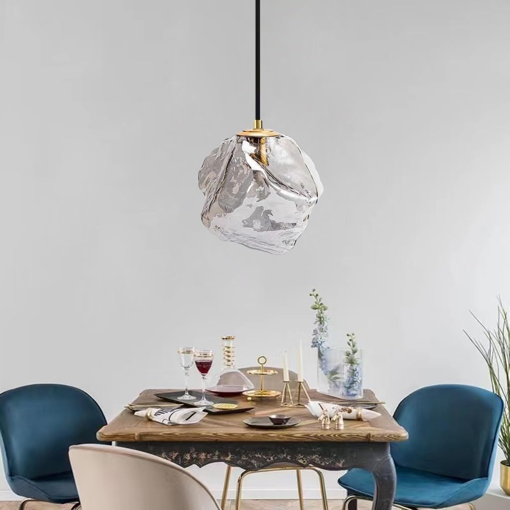 Dixun Lustres En Cristal Moderne à LED Avec Anneaux Réglables En Acier Inoxydable Pour Salon, Salle à Manger, Chambre à Coucher (multicolore, Non Variable