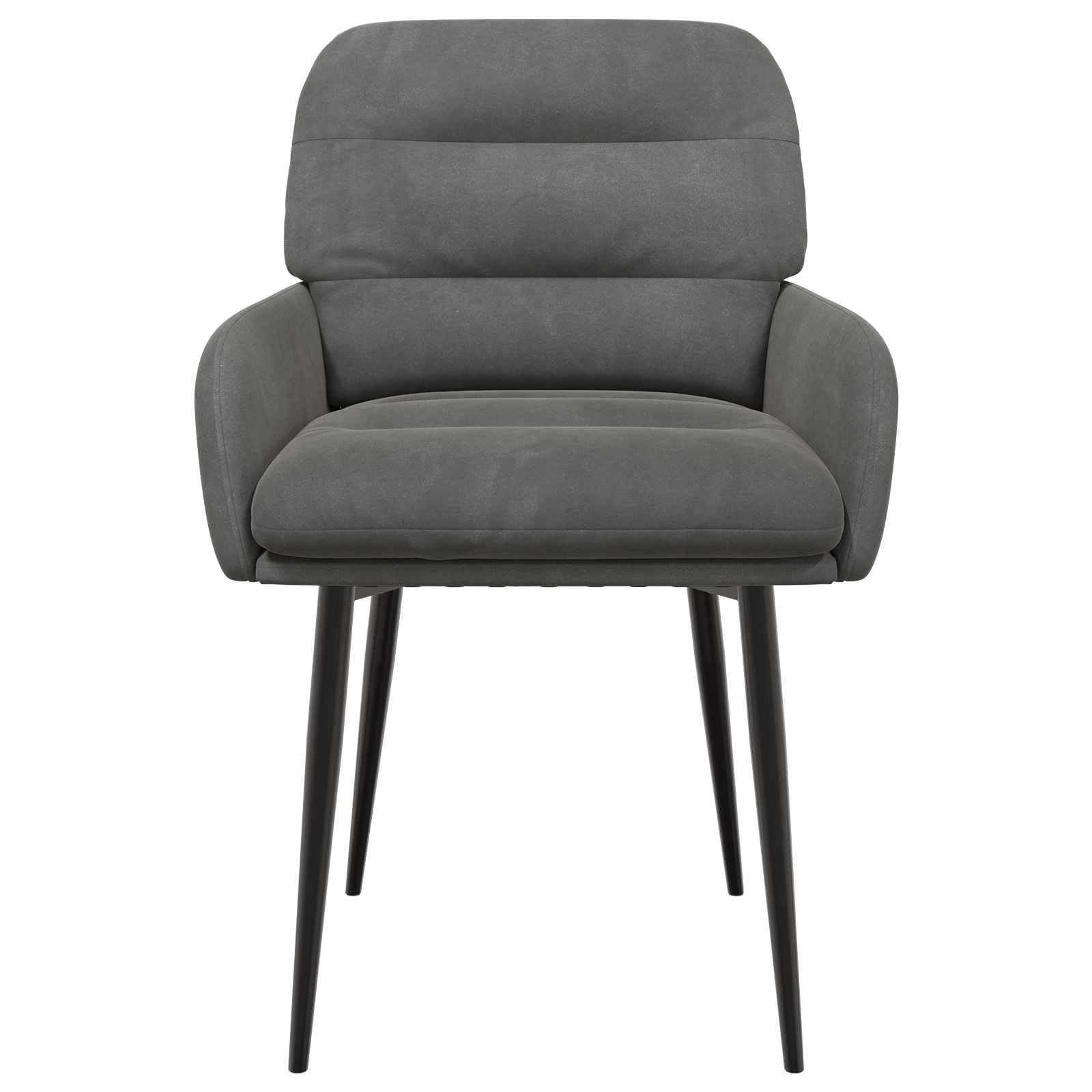 Krzesła do jadalni, zestaw 2 sztuk, aksamitne, ciemnoszare, 59 x 59,5 x 90 cm, z podłokietnikami, ergonomicznie wyściełane, nowoczesne wzornictwo, stabilny metalowy stelaż, wygodne siedzisko