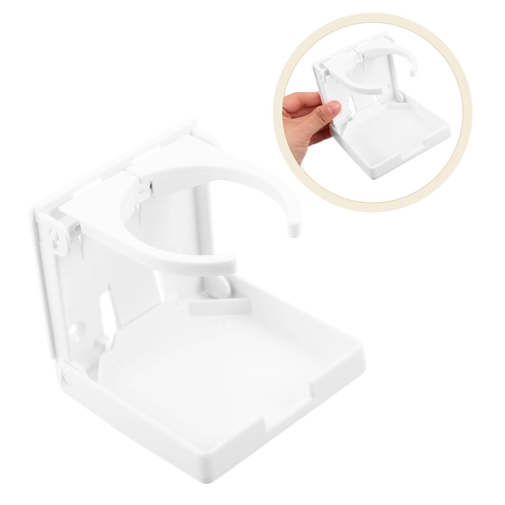 SUPVOX Portabicchieri Design Versatile e Resistente Pieghevole Bianca in Plastica Supporto Stabile per Auto e Imbarcazioni per Bevande in Barca e Veicoli