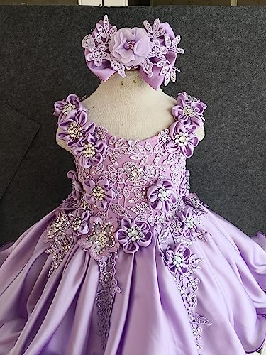 Jenniferwu G535 Infant Toddler Baby Newborn Little Girl's Pageant Party Birthday Dress Lilac (As1, Age, 18_Months, 24_Months) #TOP2