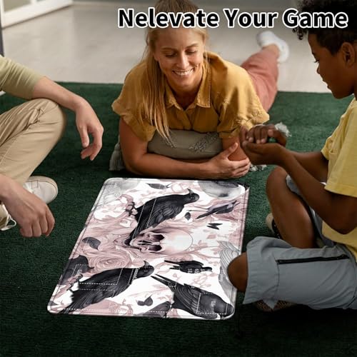 Image of Card Mat for MTG & TCG Playmat,Crows Skulls