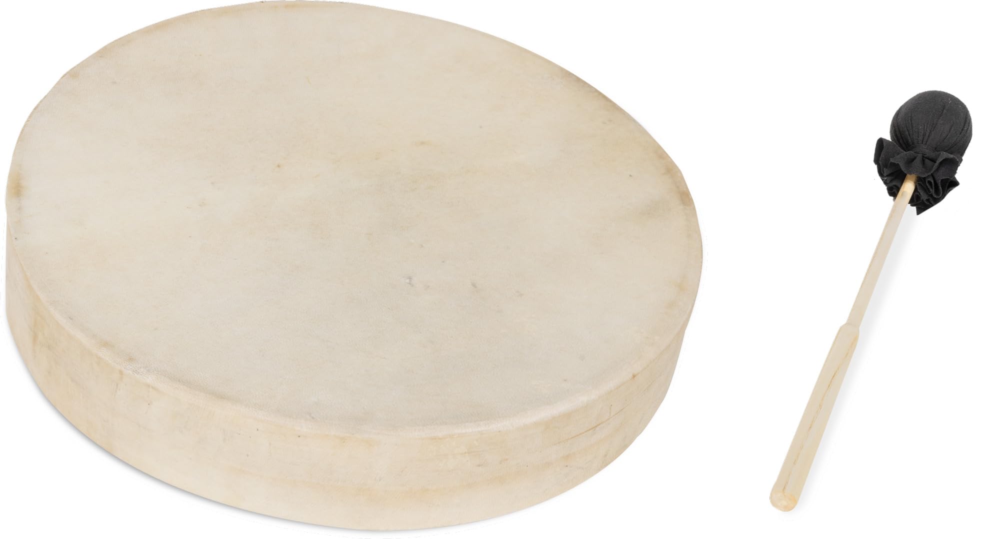 Classic Cantabile SD-18 Tambor Chamánico 18" Set Con Soporte, Incluye maza | Tensado con piel de cabra auténtica, Tensión por cordón con asa de sujeción, Caja de resonancia de fresno macizo, 5 cm, 2 kg