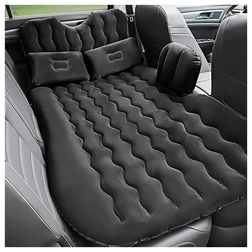 FBSPORT Bed Car Mattress Camping Mattress for Car Sleeping Bed Travel Inflatable Mattress Air Bed for Car Universal SUV Extended Air Couch with Two Air Pillows