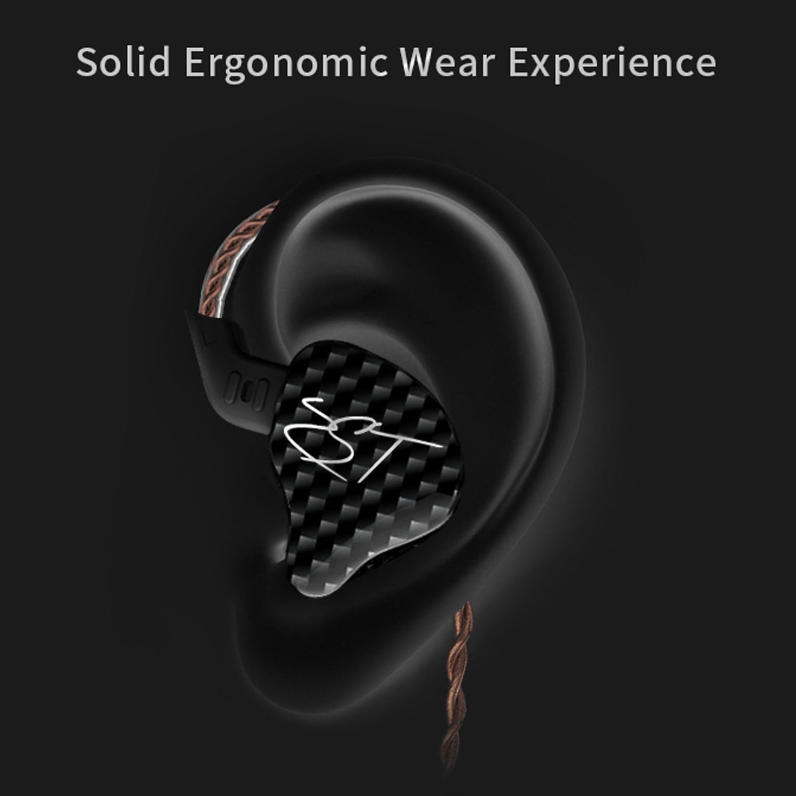 ZST Auriculares Intrauditivos, 1BA Plus 1DD Auriculares con Cable Auriculares con Cable Profesionales, Monitores en los Oídos Auriculares con Cable para iPod, Regalos
