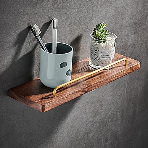YANYUESHOP Shower Caddy Wooden Shower Shelves No Drilling Shower Basket Wall Mounted Anti- Adhesive for Bathroom kitchen-30cm