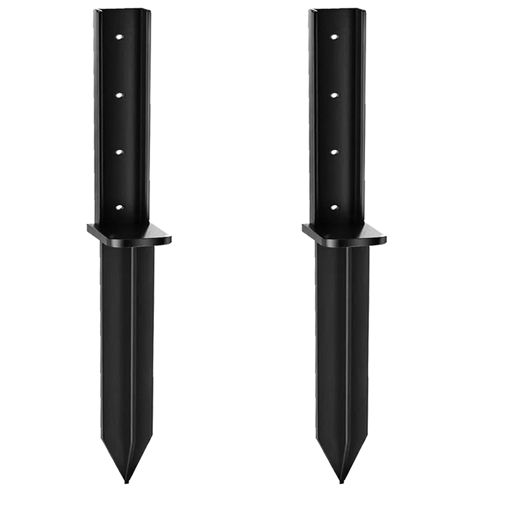 LQSYBHD Fence Post Repair Kit Fence Post Anchor Ground Spike Quick Fix Rotted Tilted Broken Leaning Wood Posts Support Easy Solution Heavy Duty Steel Wooden Fence Post Anchor Stakes(Color:2pack)