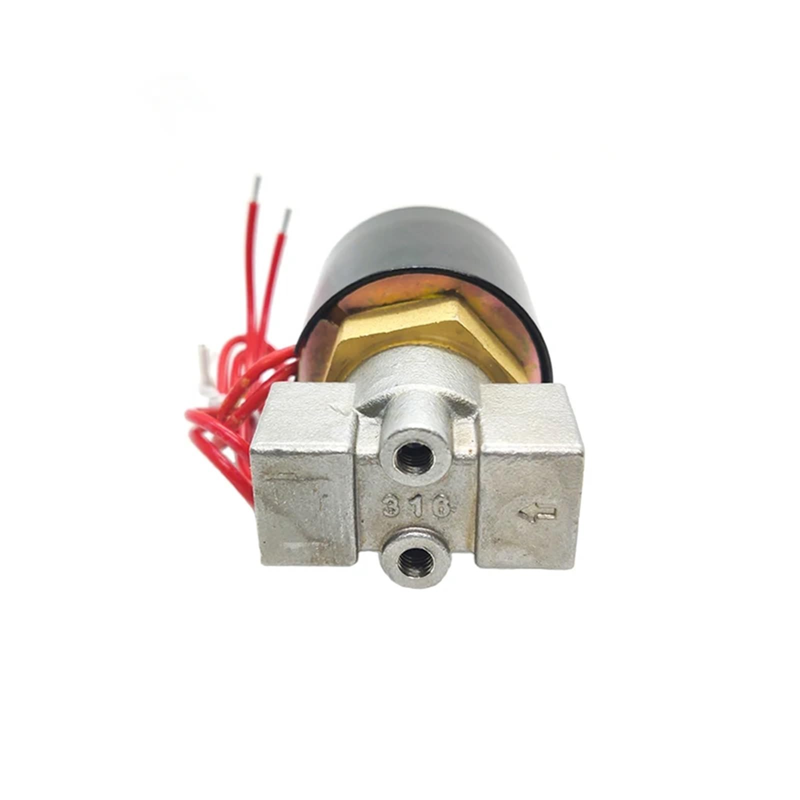 1/4 cala normalnie otwarty stal szlachetna 2-drożny zawór elektromagnetyczny AC220V DC 12V 1 szt. (12 VDC)