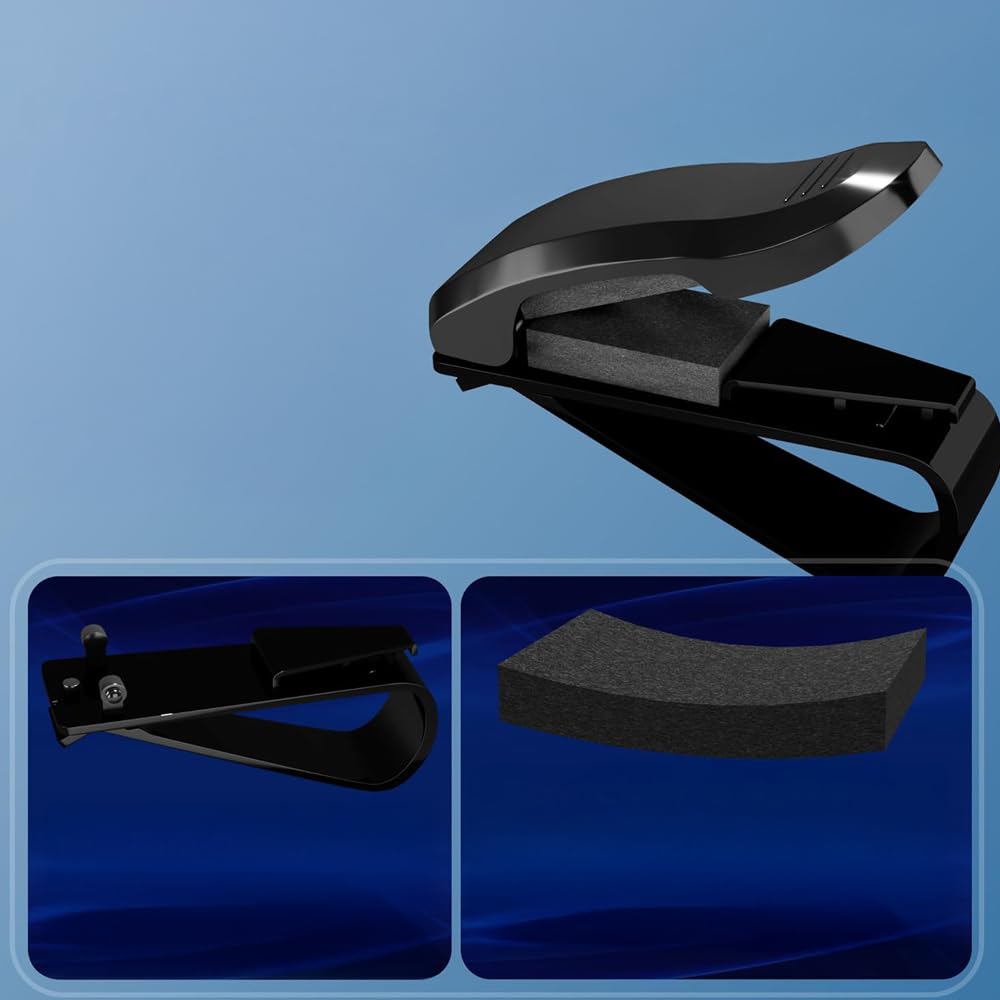 Araç İçi Gözlük Tutucu Kart Tutucu Minimalist Yaylı Klips Oto Gözlük Tutucu Füme