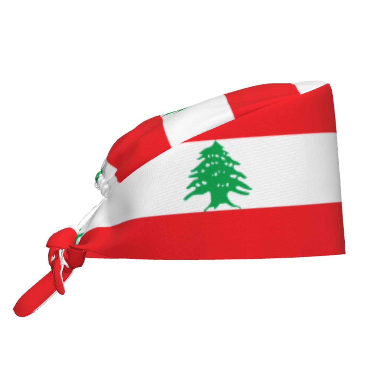 YYHWHJDE Breathable Work Hat Flag of Lebanon Prints Adjustable Comfortable Chef Hat for Women & Men Black