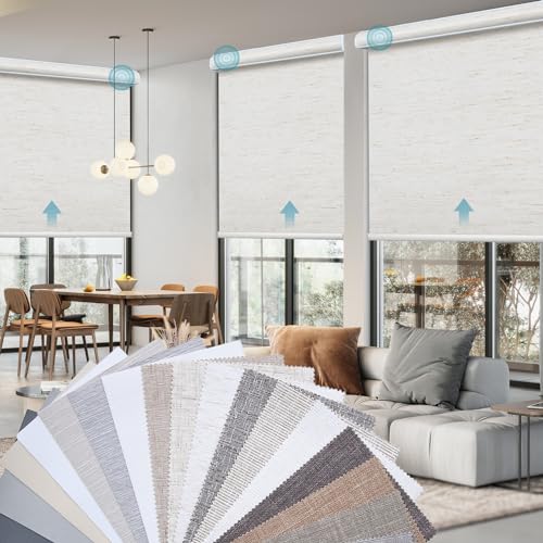 Axis Home Automation SmartWings Motorized Smart Blinds with Remote, Custom Automatic 100% Blackout Roller Shade...