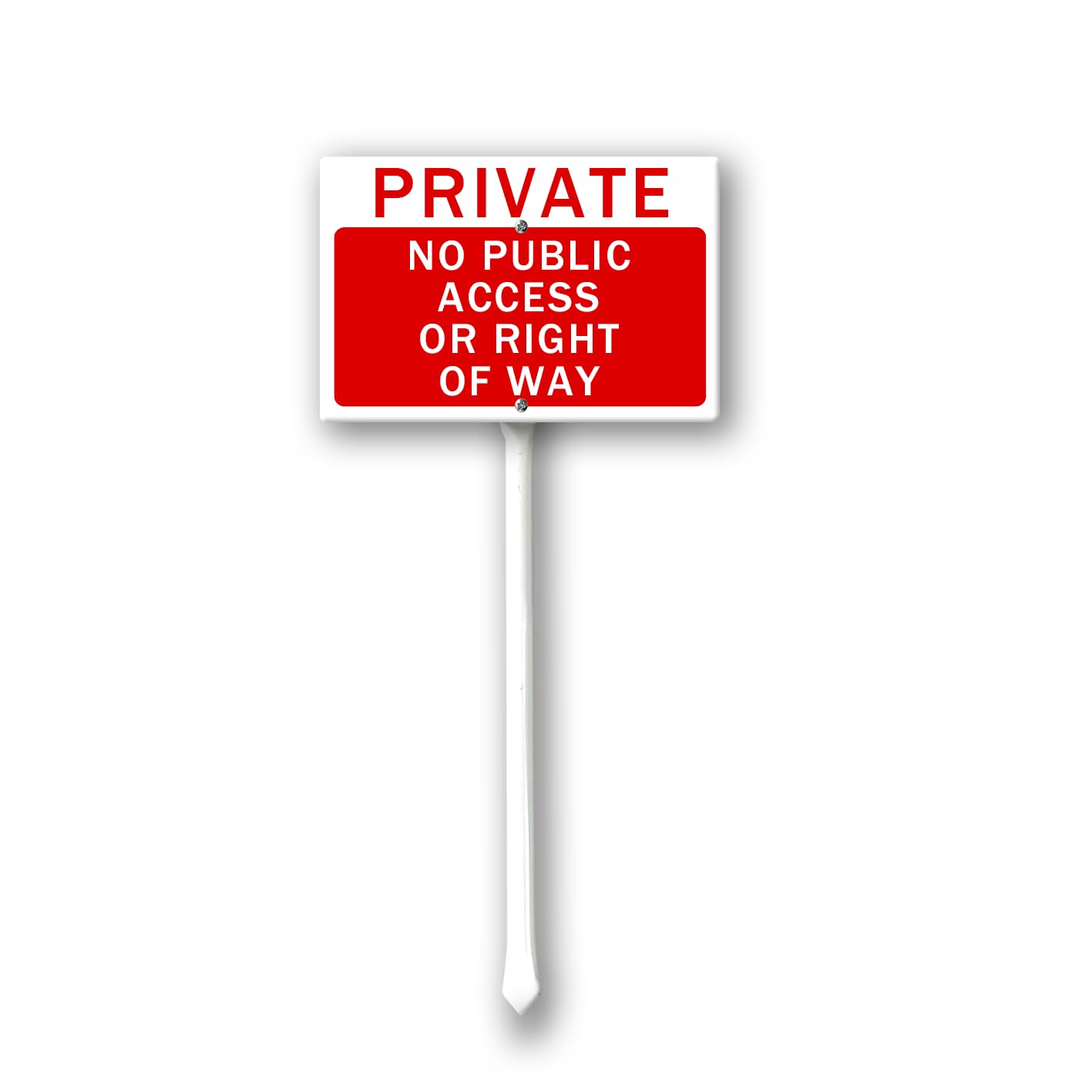 Private no public access or right of way Sign, 12" x 8" Yard Sign with Stake, Easy to Mount, Lawn Sign