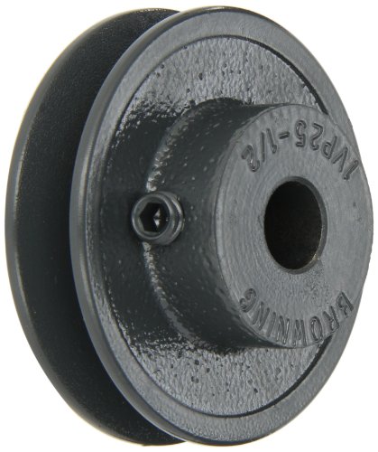 Browning 1VP25X1/2 Variable Pitch Sheave, 1 Groove, Finished Bore, Cast Iron Sheave, for 3L Section Belt
