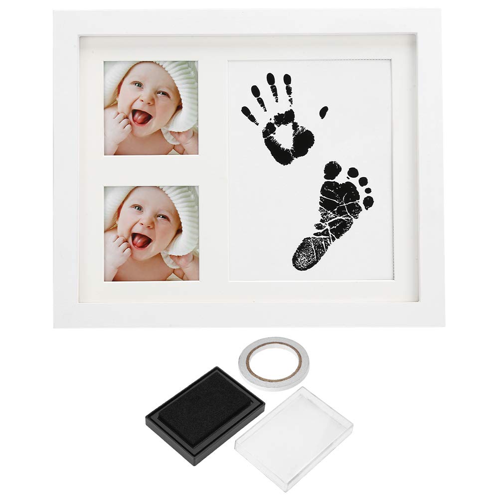 Kit d'impression main et pied bébé Cadre Photo Bois Tampon Encreur