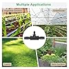 M METERXITY 5-Pack Drip Irrigation Barbed Fittings, 3/8 to 1/4 Inch Tee Tubing Connector Plastic 3 Way TEE Coupling for Greenhouse/Aquarium/Garden Watering System, Drip Irrigation Parts #5