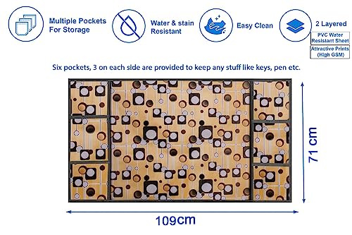 Image of Stylista Refridgerator top Cover Suitable for Samsung RT28T3922R8 /HL, 253 Liter Fridge, Dimension (WXD) 71x109 CM, Gunshot Pattern Beige