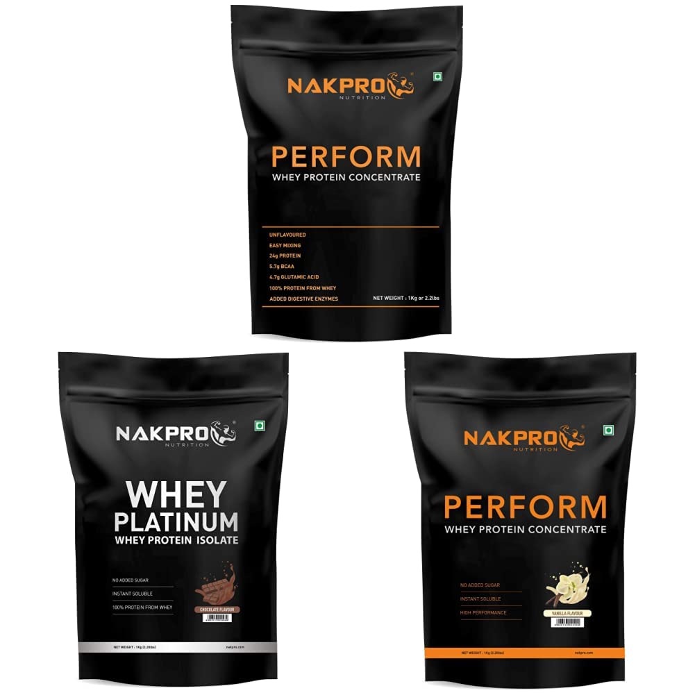 Buy NAKPRO PERFORM Whey Protein Concentrate 24g Protein, 5.7g BCAA