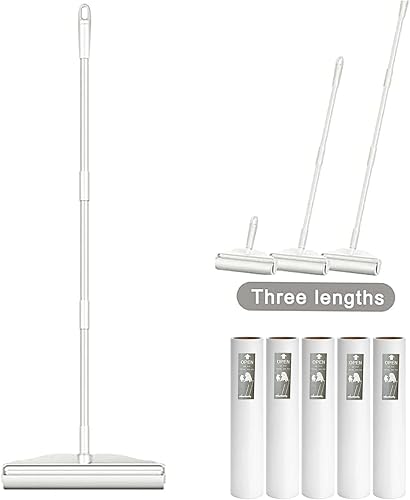 Miniatura 4 de Criblor Paquete de 5 recambios de rodillos de pelusa grandes de 9.45 pulgadas de ancho (diámetro interior), recambios de rodillo extra adhesivo de
